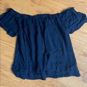 Harlowe & Graham Black Off The Shoulder Top